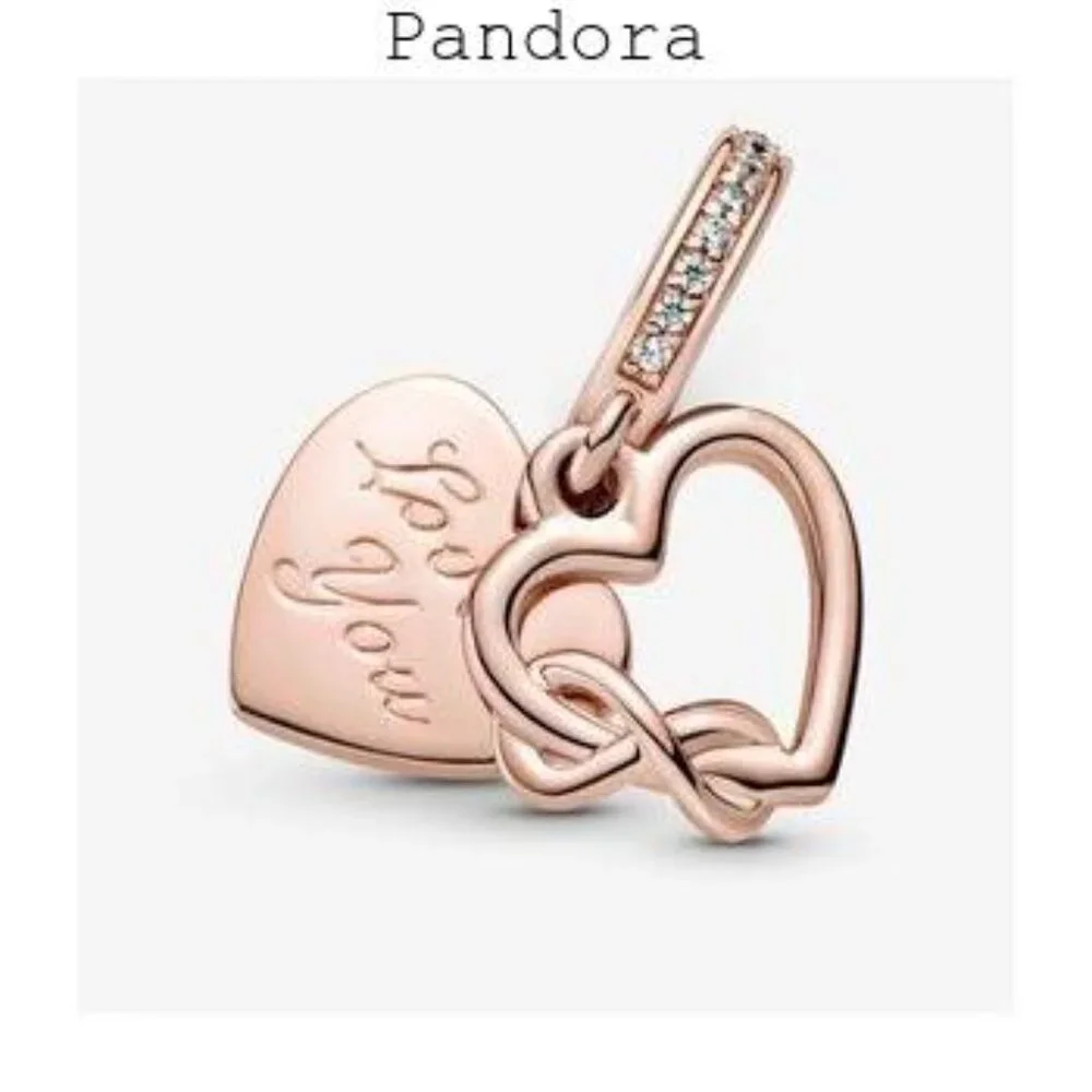 Pandora Love You Infinity Heart Dangle Charm
